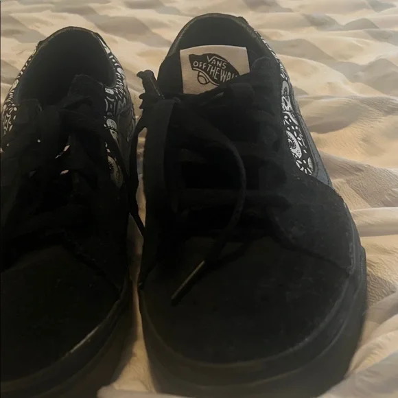 Vans Black and White Athletic Shoes - Picture 3 of 3